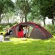image 2 of Outsunny 4-6 Man Family Camping Tent w/ 2 Bedrooms, a Living Room | Grey | Grey