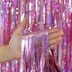 image 2 of Holographic Pink Foil Door Curtain Backdrop 1.9m x 99cm