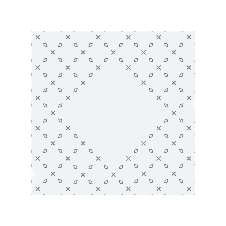 image 1 of Crosses & Diamonds Splash Back | White