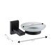 image 2 of Showerdrape Unity Black Stainless Steel Wall Mounted Frosted Glass Soap Dish | Multi | 1
