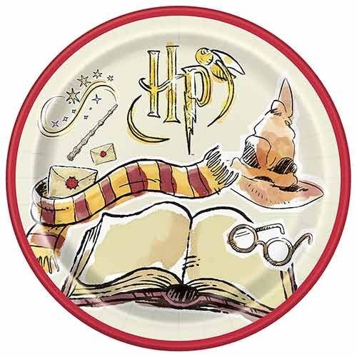 Harry Potter Round Paper Plates 23cm - Pack of 8