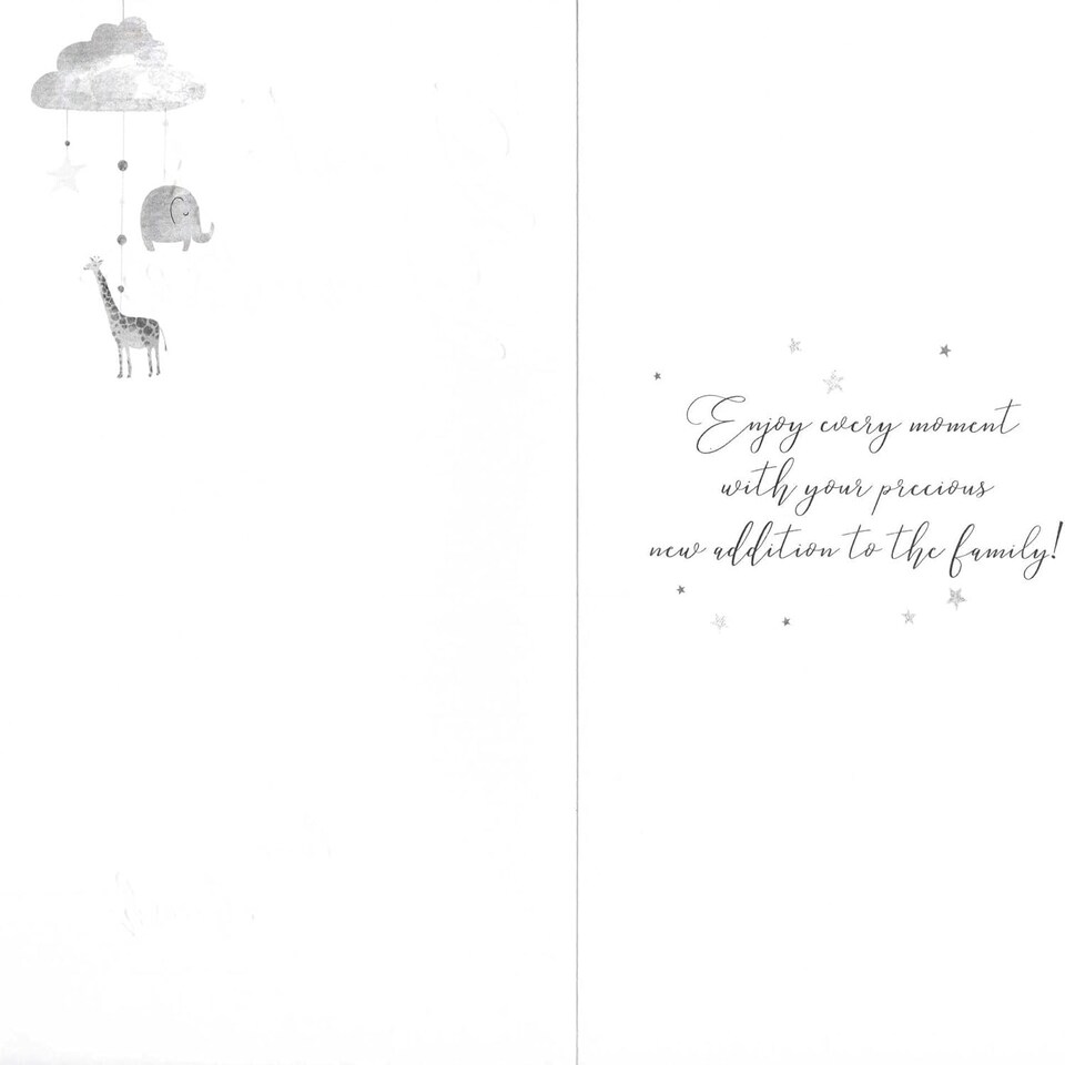 image 1 of Embellished New Little Great Grandson New Baby Card