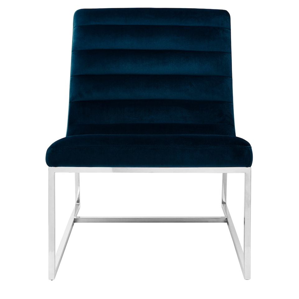image 1 of Interiors by Premier Midnight Velvet Cocktail Chair, Easy to Adjust Comfy Chair, Effortless Cleaning Ocasssional Accent Chair
