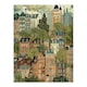 image 3 of Townhouses Trees Cityscape Living Room Black Framed Wall Art Print A4