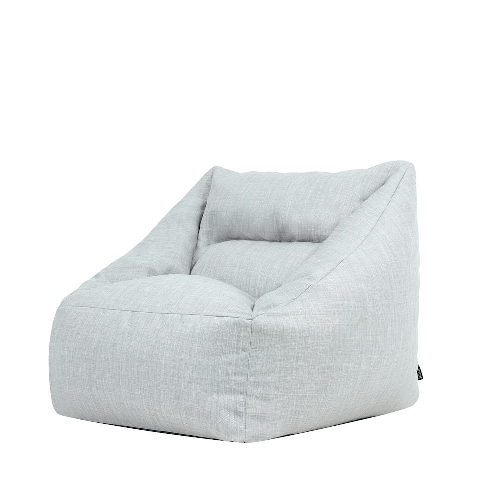 image 1 of icon Natalia Outdoor Woven Adults Bean Bag Armchair, Ready Filled Large Beanbag Grey Grey