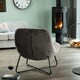 image 4 of Merced Fabric Accent Chair - Dark Grey