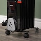 image 7 of 2000w 2kw 9 Fin Slimline Black Oil Filled Radiator Heater with Adjustable Thermostat