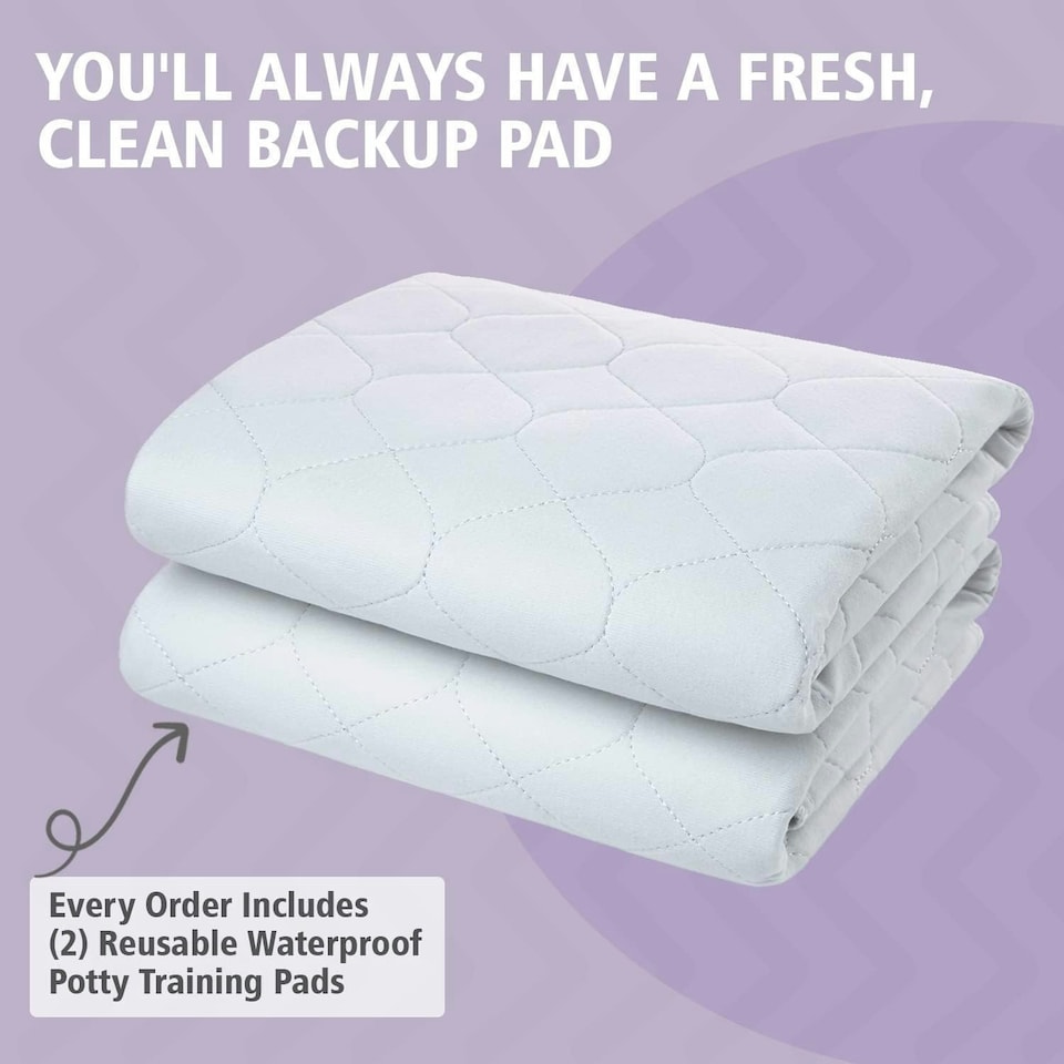 image 1 of Lynmark® Toddler Potty Training Bed Pads - Non-slip 70 x 85cm White | 2 pack | Small Single