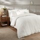image 1 of Duvet Day Harrison Stripe Tufted Soft Touch Duvet Cover Set | White | White | Double | 1