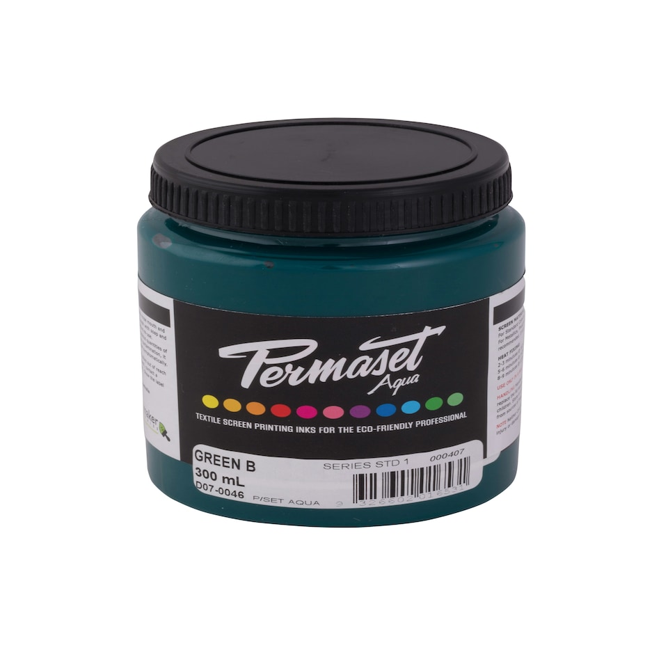 Permaset Aqua Standard Ink, Green, 300ml