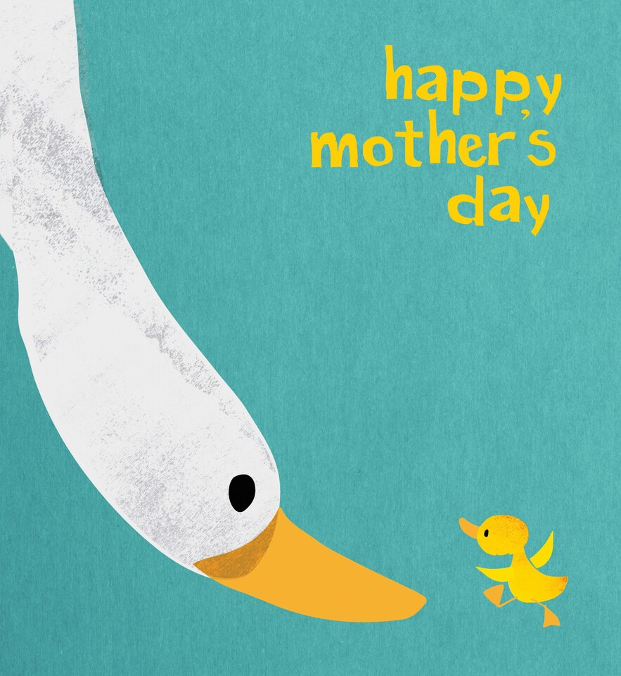 image 1 of Goose & Chick - Illustrated Art Card By Paul Delaney