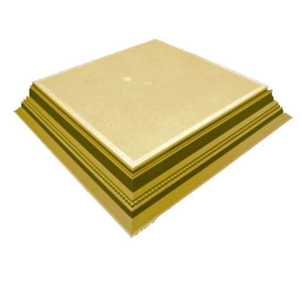 Gold Square Wedding Cake Stand With Motifs