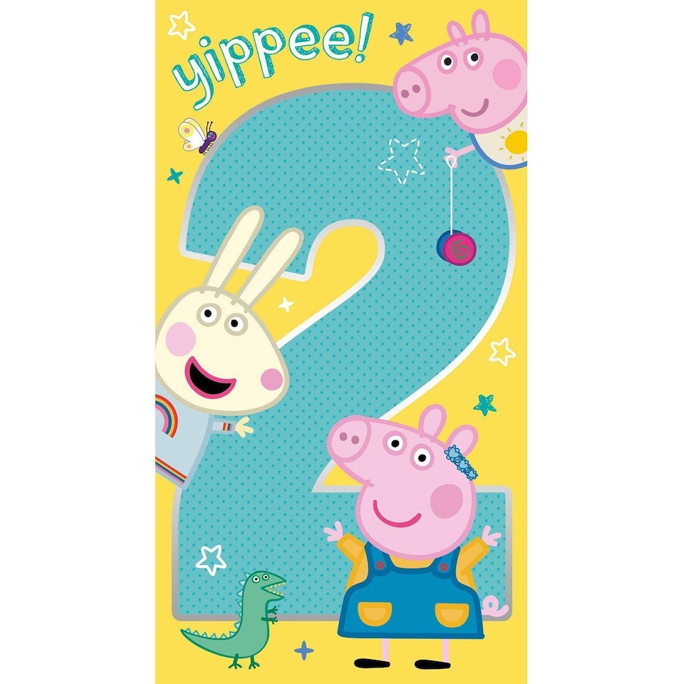 Peppa Pig Age 2 Birthday Card