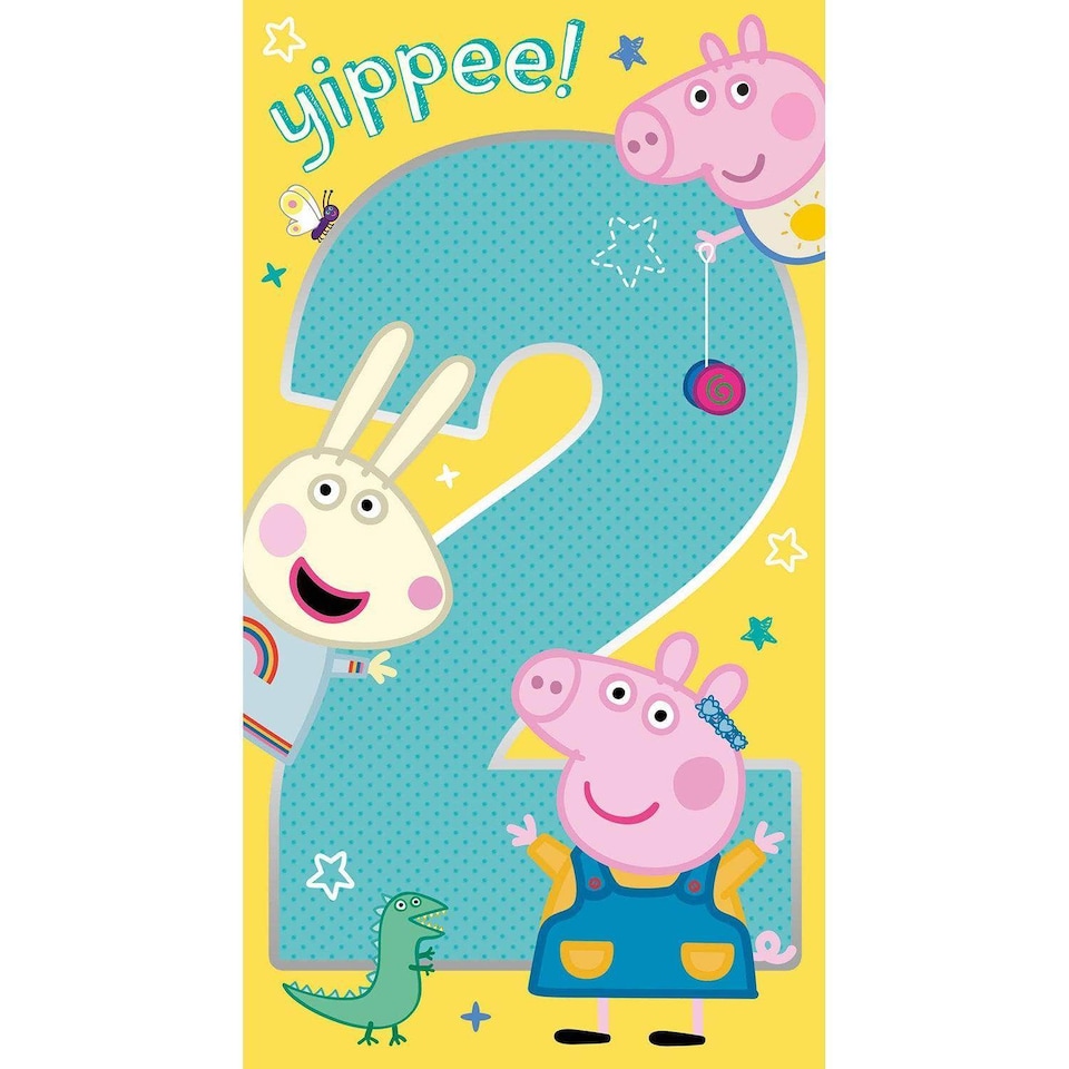 Peppa Pig Age 2 Birthday Card