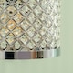 image 2 of ValueLights Hadley Silver Easy Fit Metal Cut Out Acrylic Jewel Drum Ceiling Light Shade - Bulb Included
