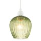 image 2 of Modern Green Easy Fit Pendant Lighting Shade with Ridged Fluted Lines | Green