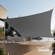 image 7 of Shade Sail - rectangular with UV protection 50, water-repellent, grey | Grey | grey | 5.4 x 5.4 m | 1
