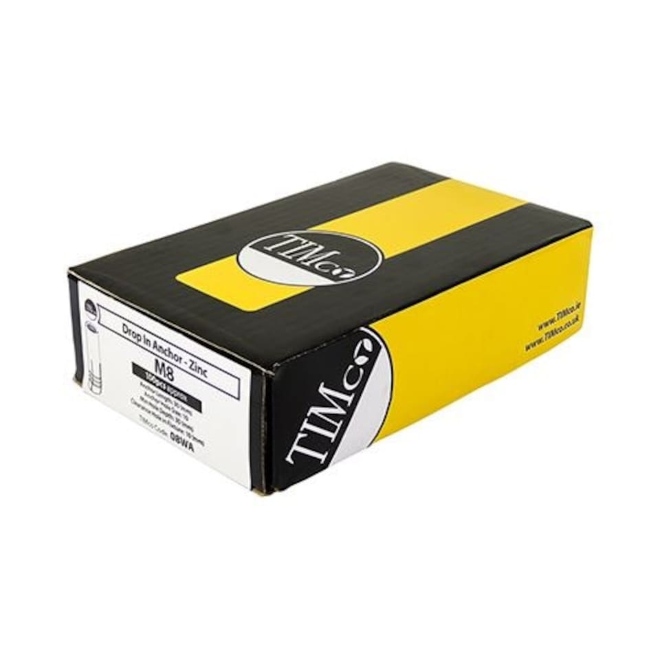image 1 of Timco - Drop In Anchors - Zinc (Size M10 - 50 Pieces)