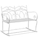 image 1 of Outsunny 2 Seater Metal Garden Bench Outdoor Rocking Chair Patio White