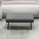 image 8 of HOMCOM End of Bed Bench with Thick Padding and Steel Legs for Entryway, Grey