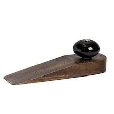 Nicola Spring Wooden Door Stop - Black