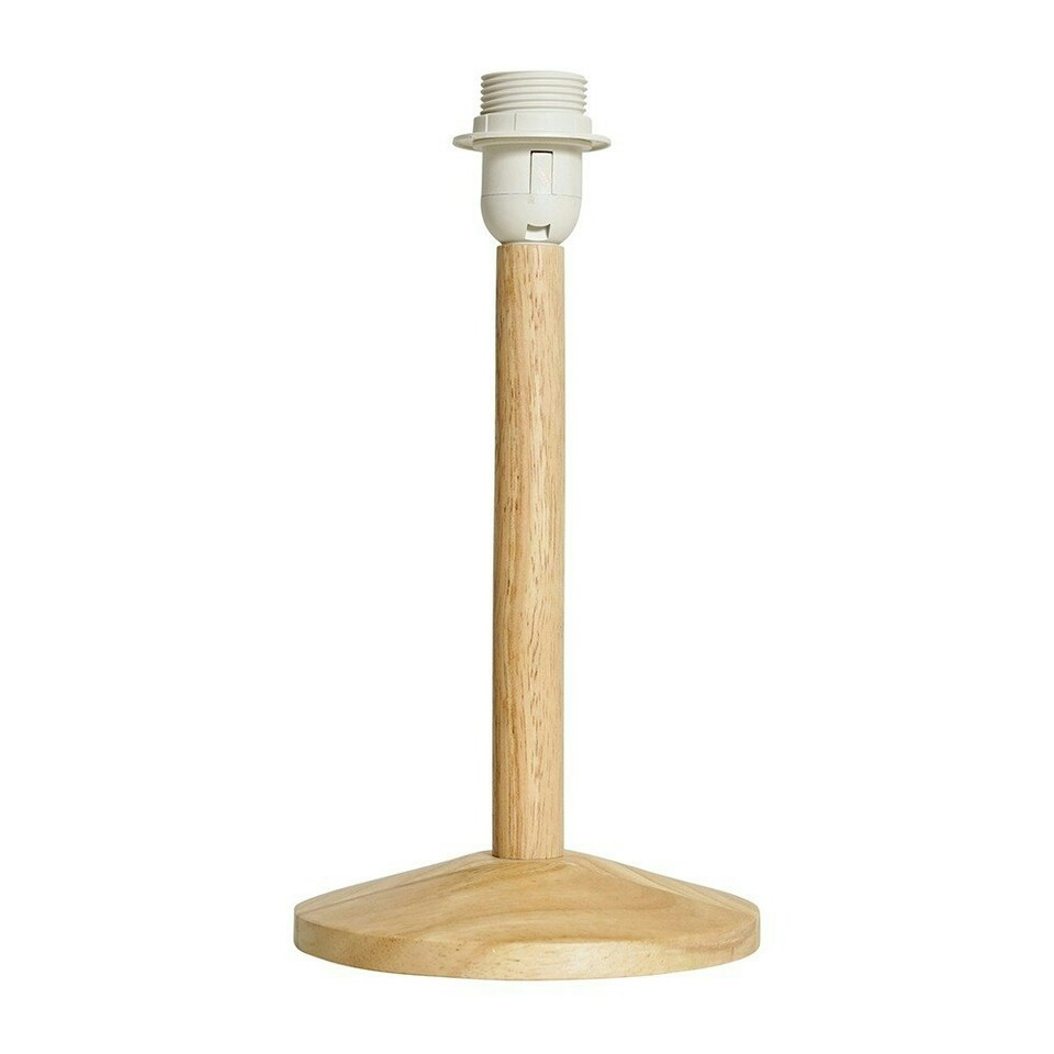 image 1 of ValueLights Single Stem Natural Light Wood Table Lamp Base
