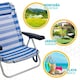 image 6 of Beach Chair Aktive Foldable Cushion White Blue 48 x 84 x 46 cm (2 Units) N/A