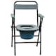 image 1 of Folding Steel Commode Toilet Chair Foldable Seat And Pan Portable disability aid