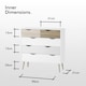 image 5 of VonHaus White and Oak Effect 5 Drawer Chest of Drawers for Bedroom White | Brown