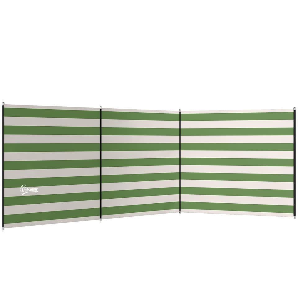 image 1 of Outsunny Camping Windbreak Portable Wind Blocker Privacy Wall | Green | Army Green | 540 x 150 cm