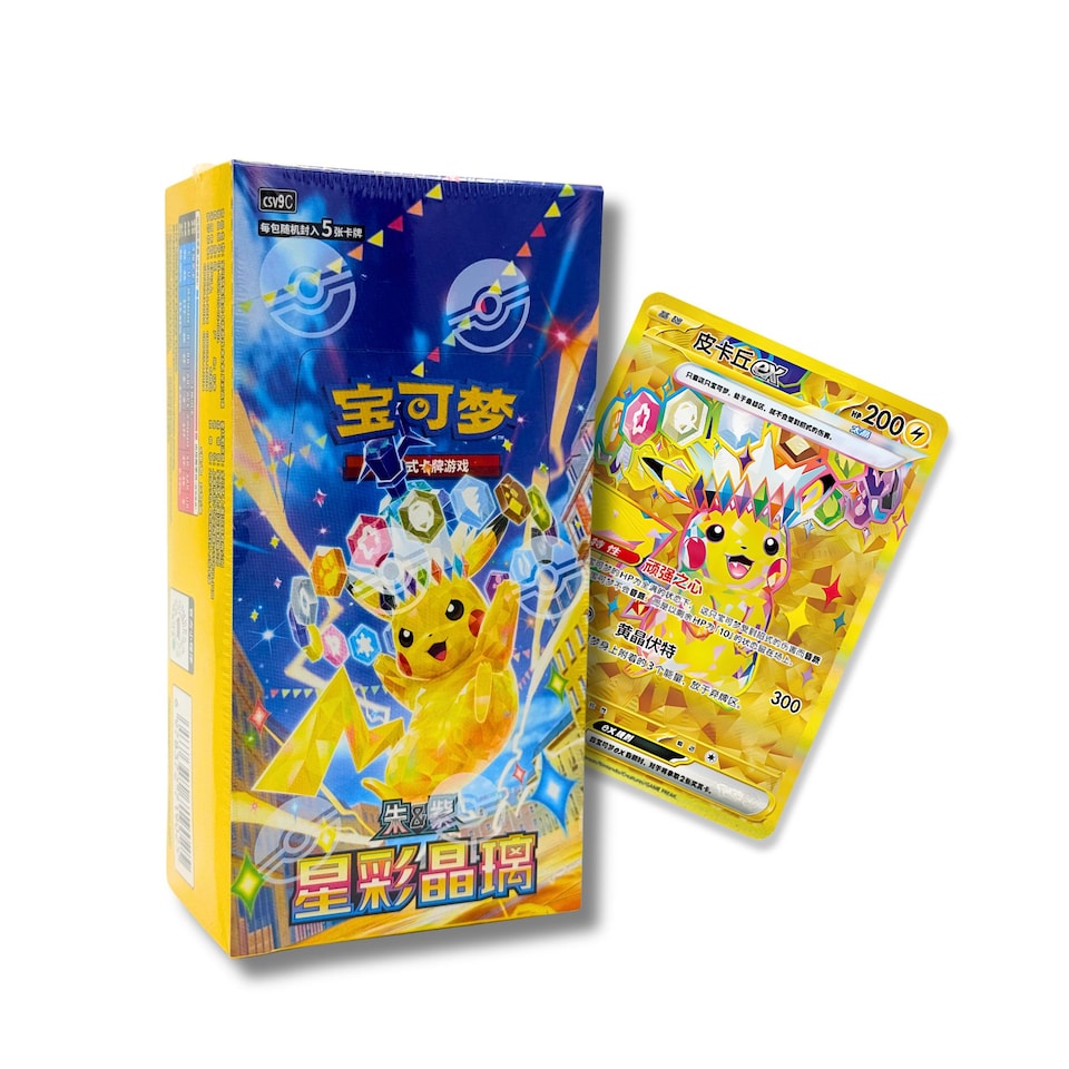 image 1 of Pokemon Cards from Surging Sparks and Stellar Crown, Chinese Pokemon Stellar Crystal - Booster Box including 15 Booster Packs - TCYM Product