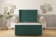 image 1 of Sloomy Hargrave Emerald Plush Bed Frame With 50"  Upholstered Wingback Headboard 4' Small Double