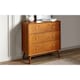 image 1 of Cherry Ash Wood Veneer Chest of Drawers - 3 Drawers