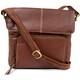 image 1 of Soft Leather Shoulder / Cross Body Bag Brown | Tan