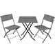 image 1 of Garden Furniture Set Trevi - 2 chairs, 1 table, bistro set, foldable | Grey | grey | 45 x 54,50 x 81 cm | 1