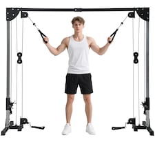 SPORTNOW Cable Crossover Machine for Full Body Strength Training