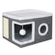 image 1 of Skylos Cat House Indoor Cat Cave with Scratch Pad Fluffy Ball Cat Bed Pet House