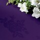 image 2 of Polyester Rose Design Coloured Napkin - 56 x 56cm | Purple | Purple | One Size