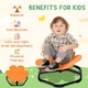 image 3 of AIYAPLAY Sensory Spinning Chair for Kids, for Balance, Coordination, Orange