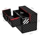 image 3 of Yaheetech Large Capacity Cosmetic Case with Adjustable Dividers | Black