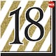 image 1 of Creative Converting Black And Gold Milestone Napkins (Pack Of 16) - Black/Gold - 60