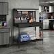 image 2 of HOMCOM 110 cm Workbench with Pegboard and LED Light, 272 kg Load Capacity | Black | Black | 110L x 60W x 150H cm