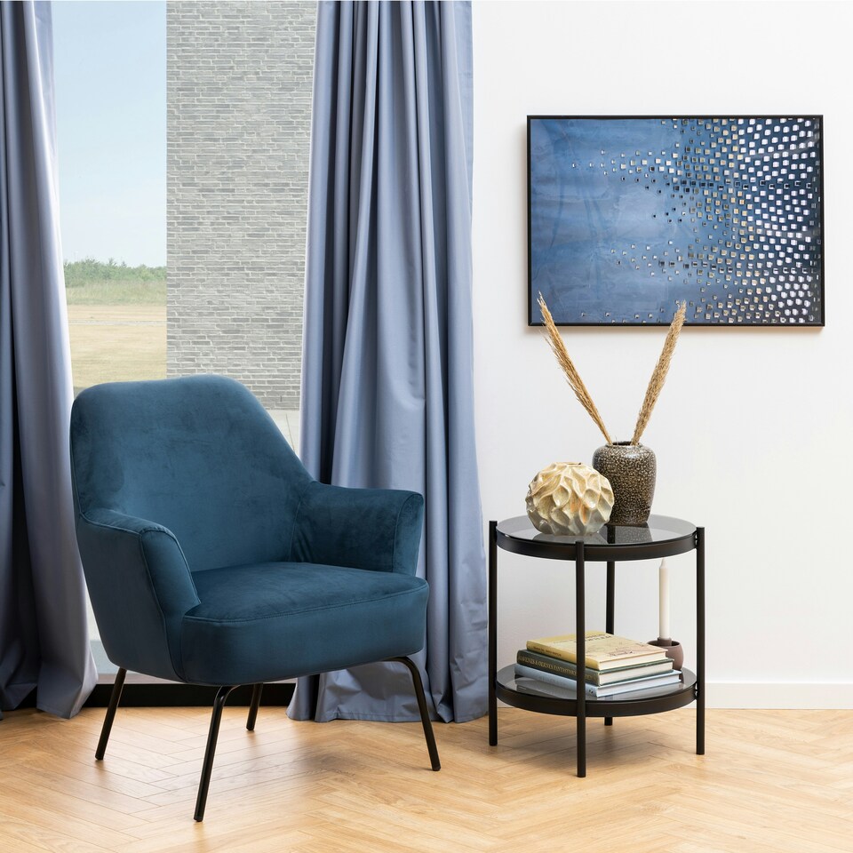 image 1 of Melissa Lounge Chair in Navy Blue