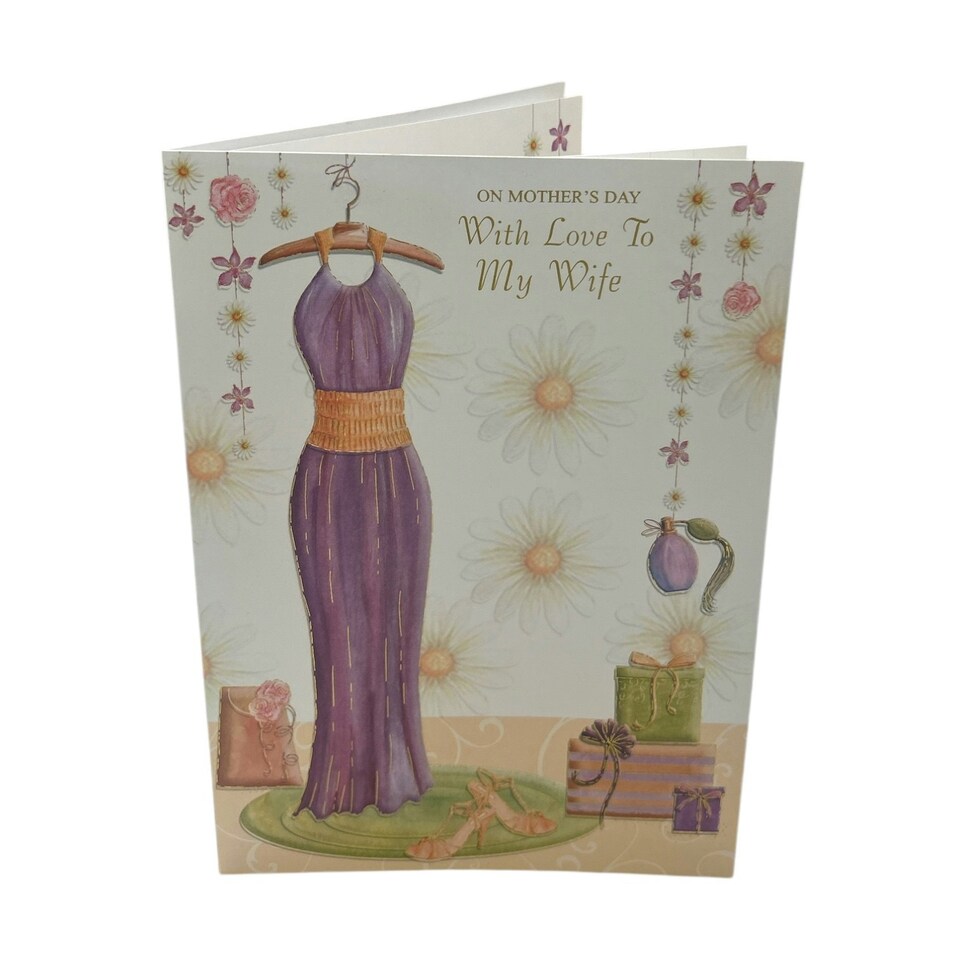 image 1 of "On Mother's Day With Love To My Wife" Greeting Card