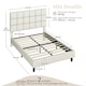 image 3 of Yaheetech 135 cm W x 190 cm L Upholstered Bed Frame Beige