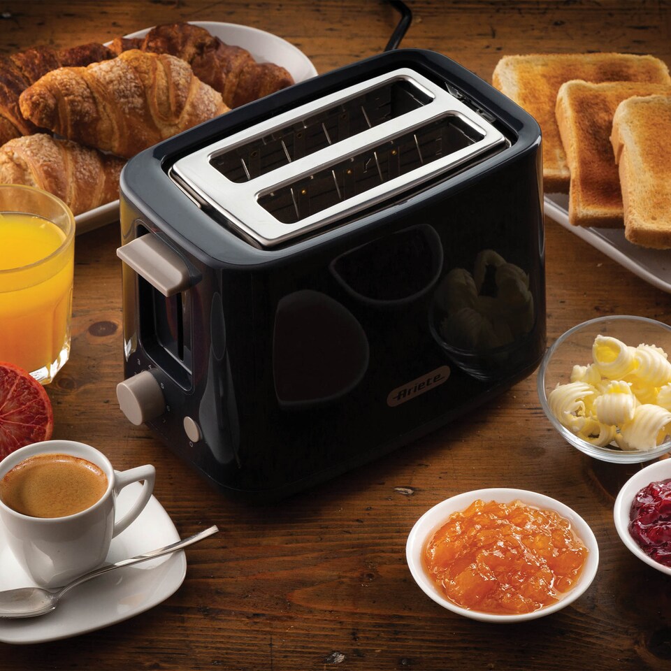 image 1 of Ariete ARPK47 Breakfast Line Kettle, Toaster & Coffee Machine Set, Grey