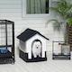 image 2 of PawHut Dog Kennel for Outside, for XS Dogs, 64.5 x 57 x 66cm, Grey