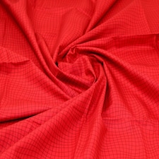 Red 100% Cotton Fabric for Bag Making, Dressmaking, Quilting, 112cm / 44" Wide - per metre
