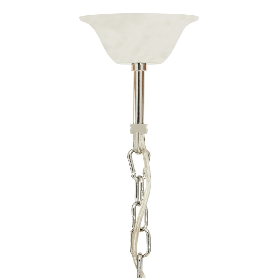 image 1 of Interiors by Premier Grey Glass And Chrome Finish Light Silver