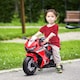 image 2 of HOMCOM Honda Licensed 6V Kids Electric Motorbike Ride On Motorcycle Vehicle with Headlights, Music, Training Wheels, for Ages 3-5 Years Red